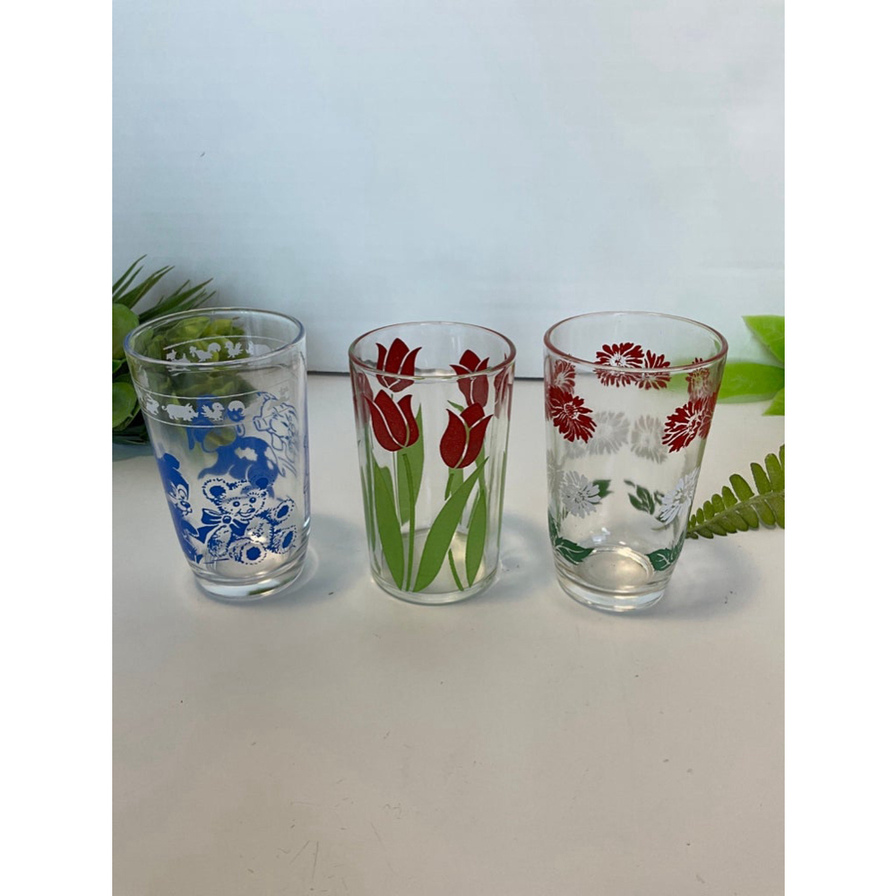 Vintage Swanky Swigs Juice Glasses Set of 3